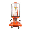 Small aluminium alloy hydraulic mast lift High Quality Single Mast Lift Aerial Work Platform Portable